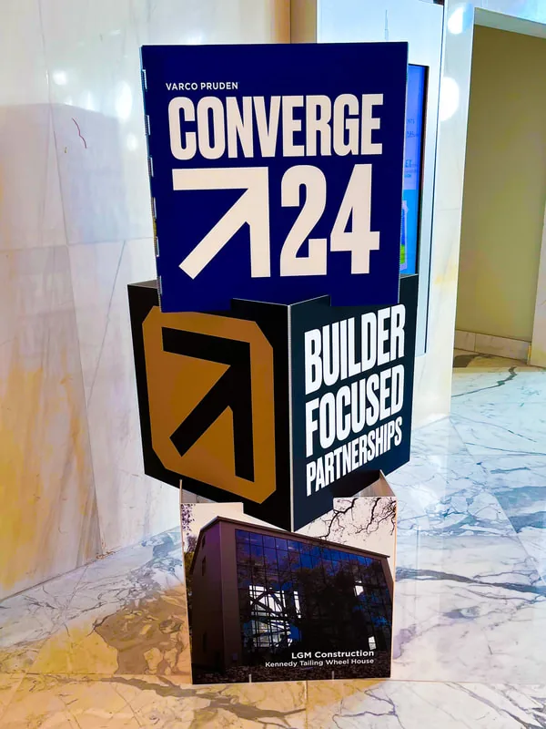 Converge cube signage